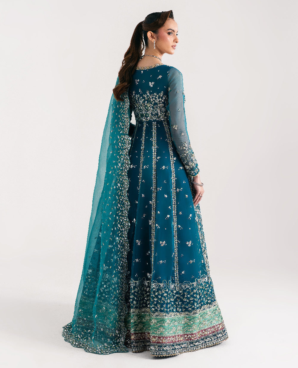 Republic Oriane Style — Mairaz Teal Green Lehenga