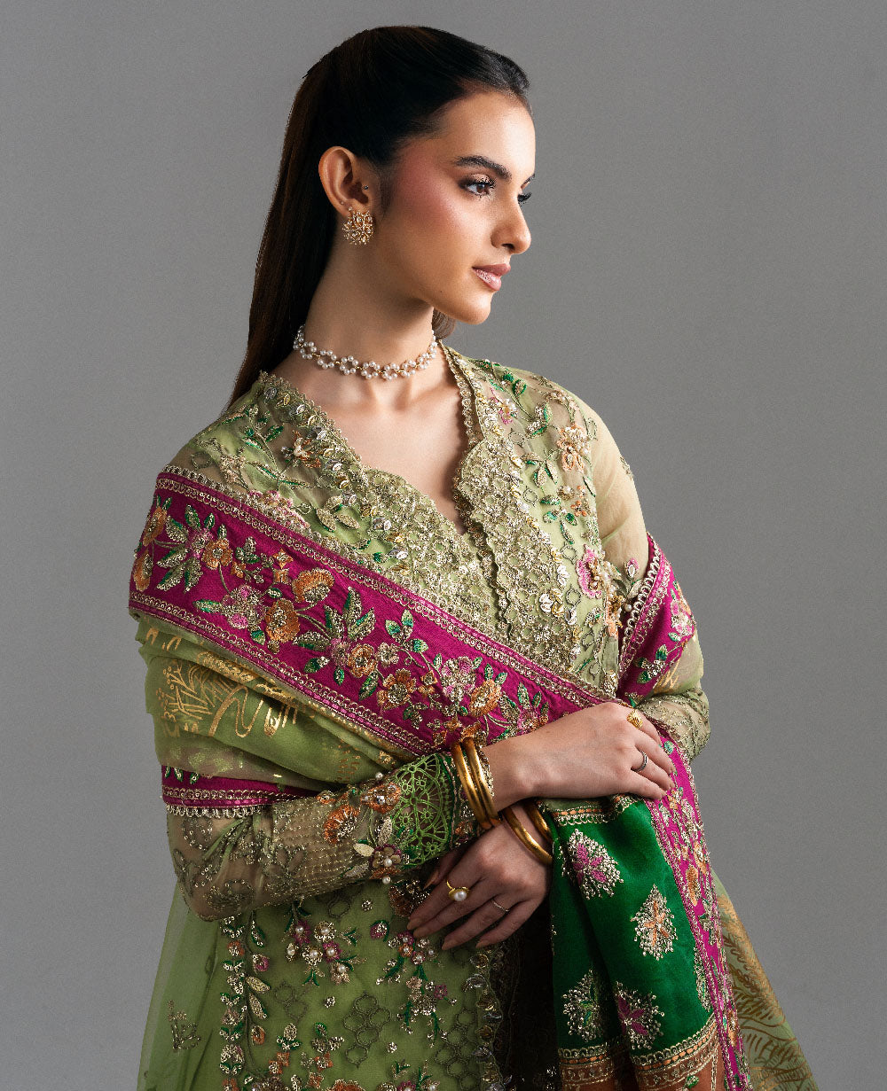 Republic Éliane Style — Mairaz Lime Green Sharara