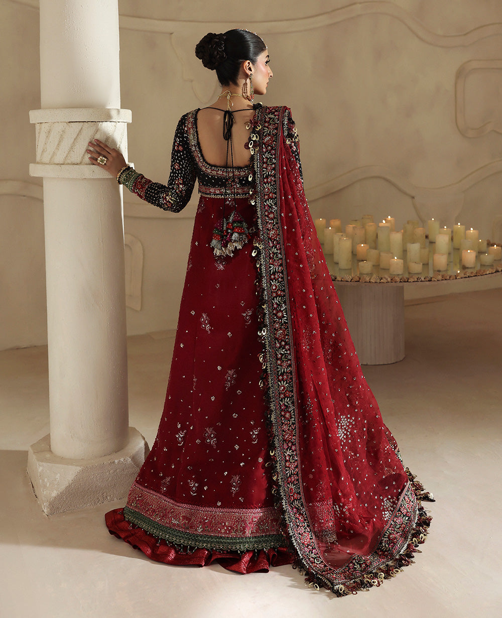 Republic Womenswear Lucienne back view showing jacket and lehenga skirt