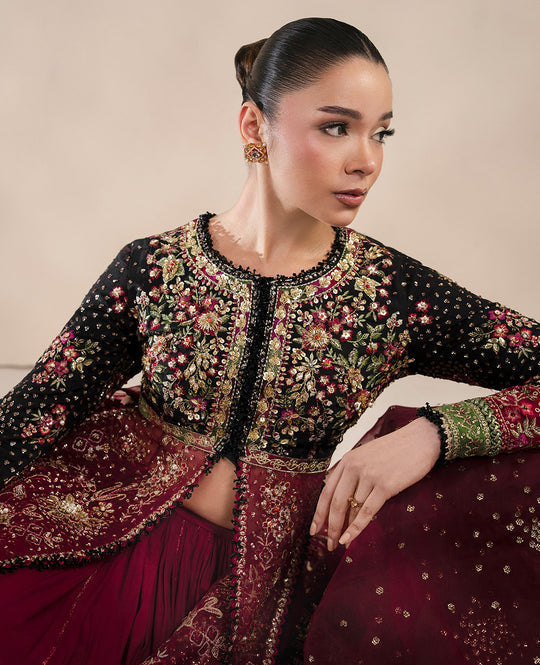 Republic Womenswear Lucienne luxury formal outfit embroidery detail on black jacket