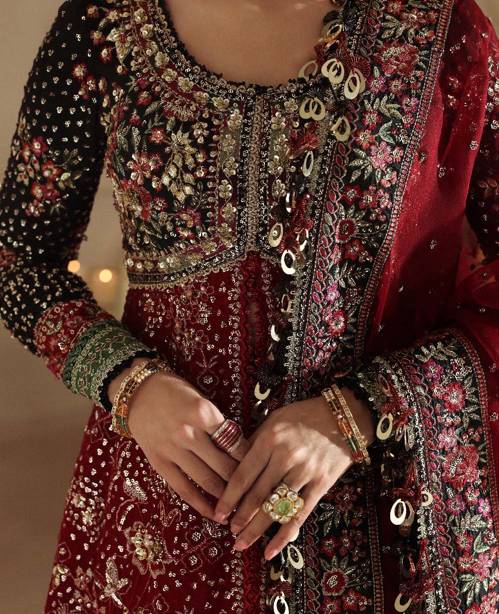 Republic Womenswear Lucienne close-up of sleeve and jacket hem embroidery