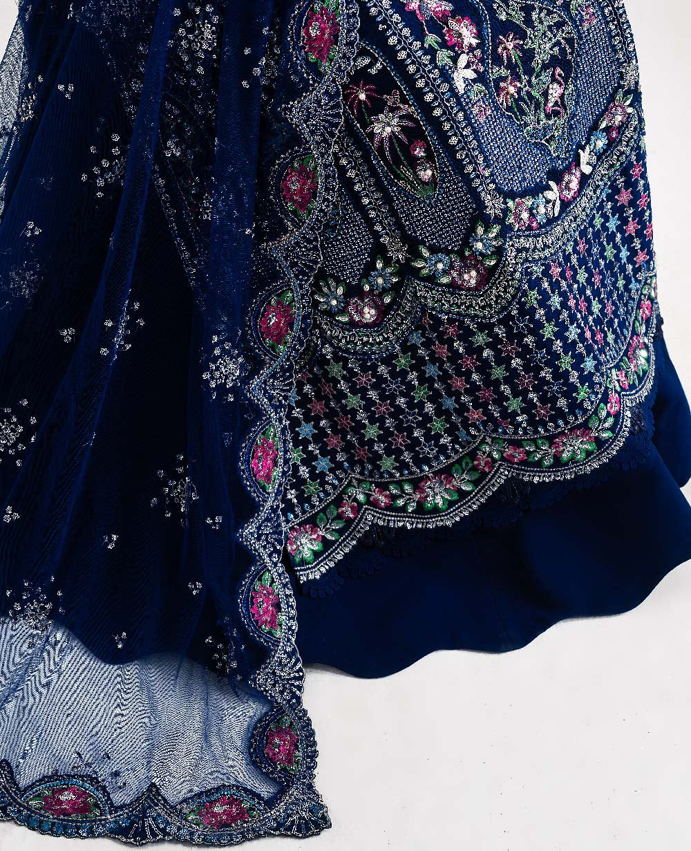 Republic Clarisse Style — Mairaz Blue Lehenga