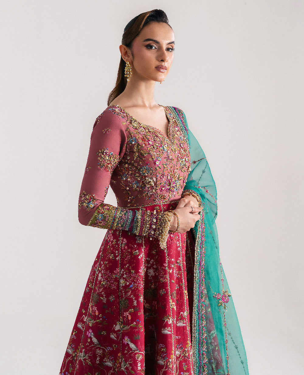 Republic Floriane Style — Mairaz Hot Pink & Teal Long Frock