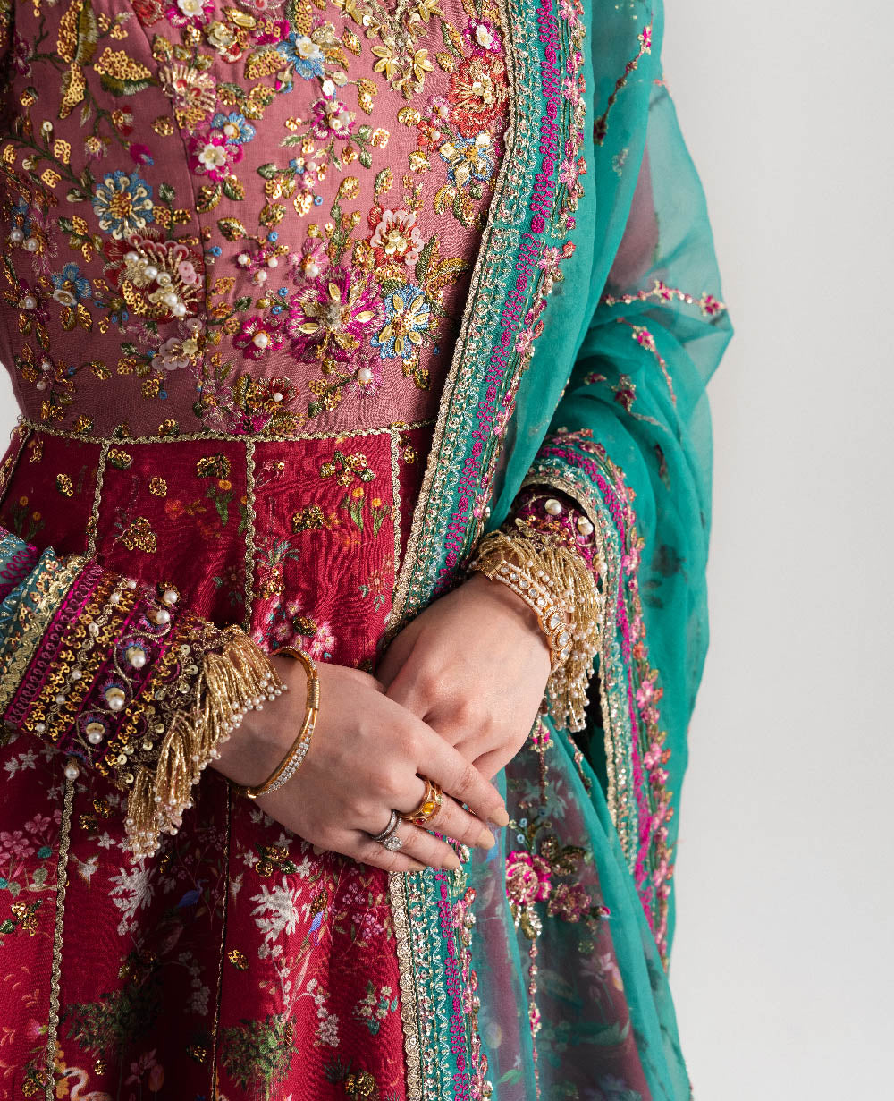 Republic Floriane Style — Mairaz Hot Pink & Teal Long Frock