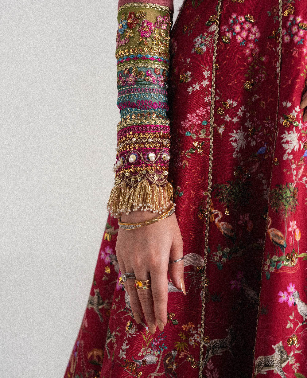 Republic Floriane Style — Mairaz Hot Pink & Teal Long Frock