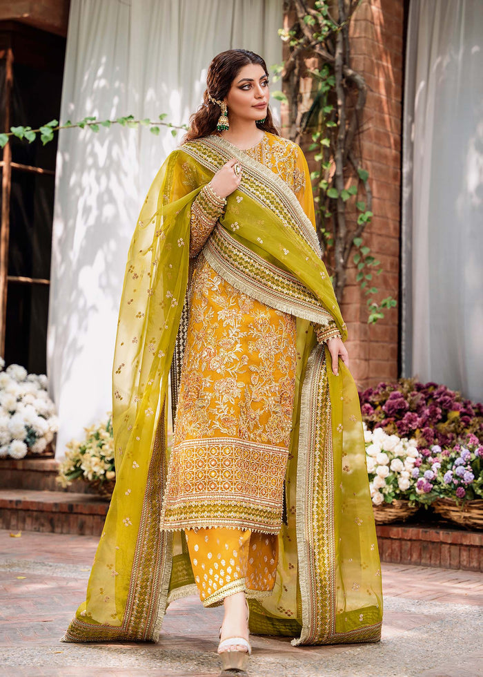 Akbar Aslam Rohi U-1498 Style — Mairaz Three-Piece Suit
