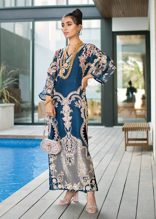 Saira Shakira Saira Shakira - Azure Style — Mairaz Royal blue Three-Piece Suit