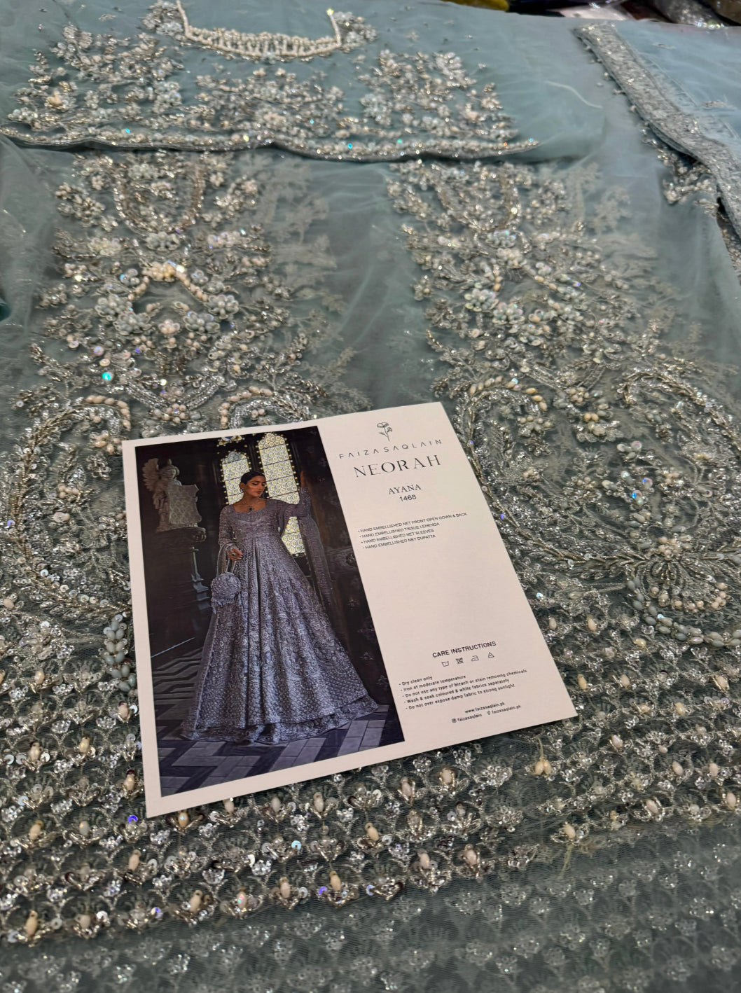 Faiza Saqlain – Ayana Style, embroidered bodice and dupatta detail