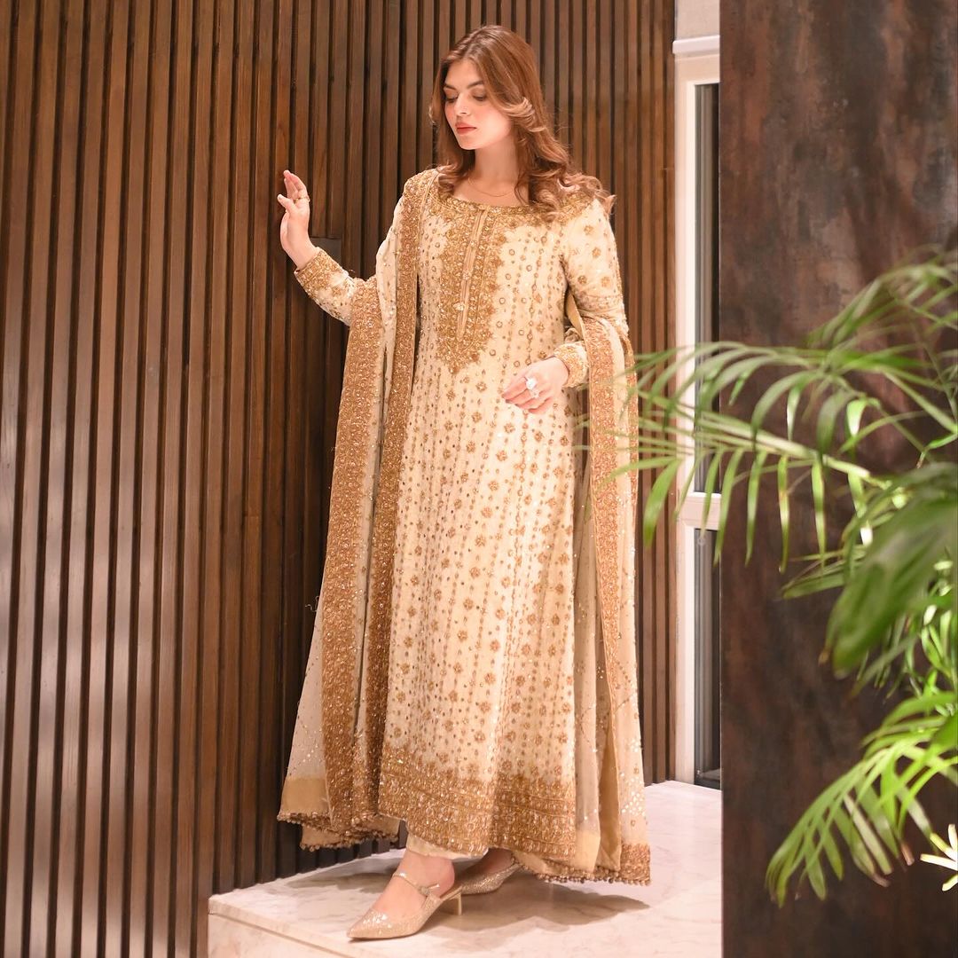 Haris Shakeel Seemal style — Mairaz ivory three-piece suit reference, view 1 of 3