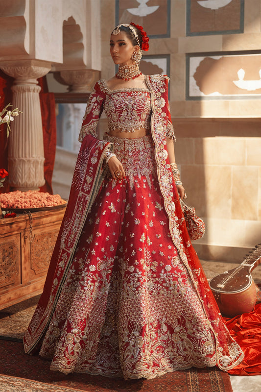 Nyra Couture Amara style — Mairaz red lehenga reference, view 1 of 9