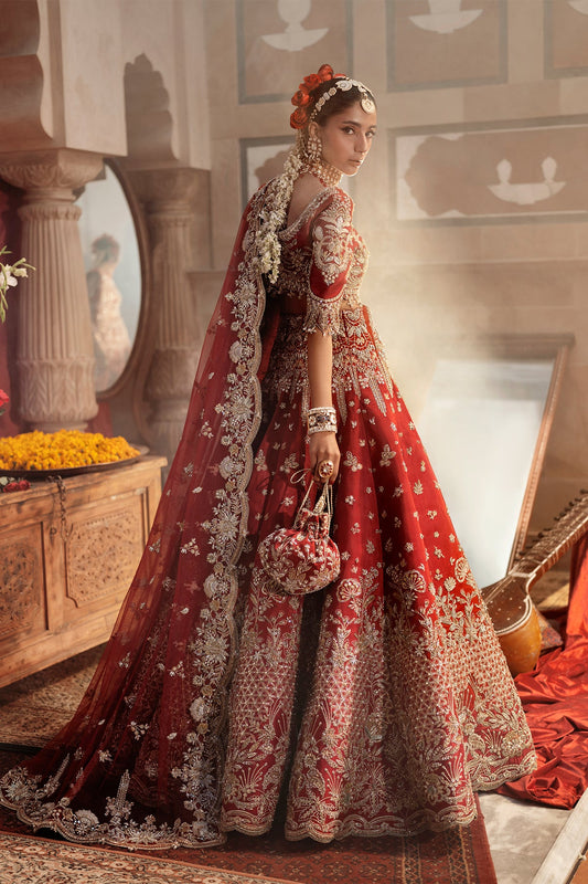 Nyra Couture Amara style — Mairaz red lehenga reference, view 2 of 9