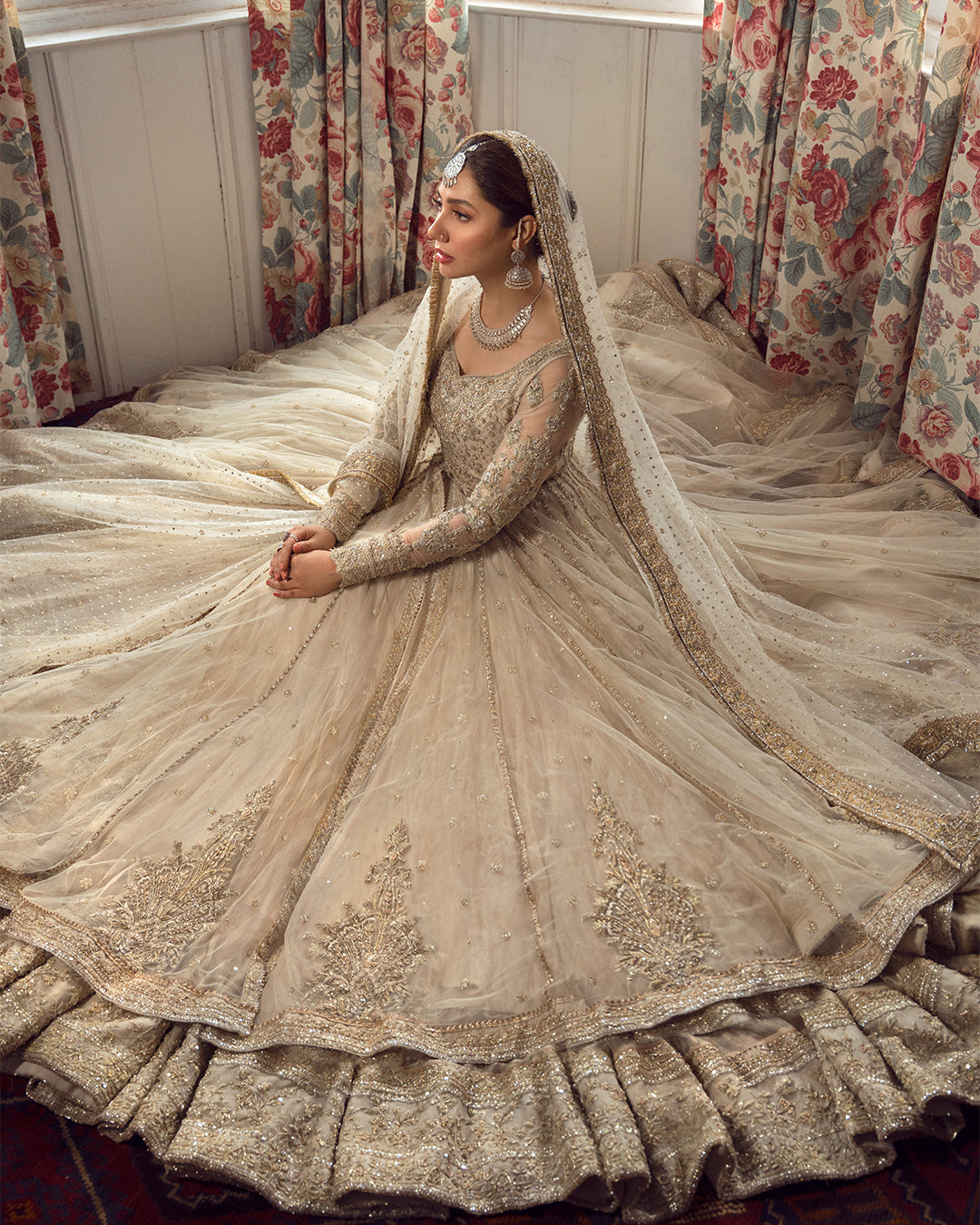 Faiza Saqlain Anamta style — Mairaz Ivory Gown reference, view 2 of 5