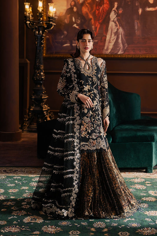 Afrozeh Sarave Style — Mairaz Black Three-Piece Suit