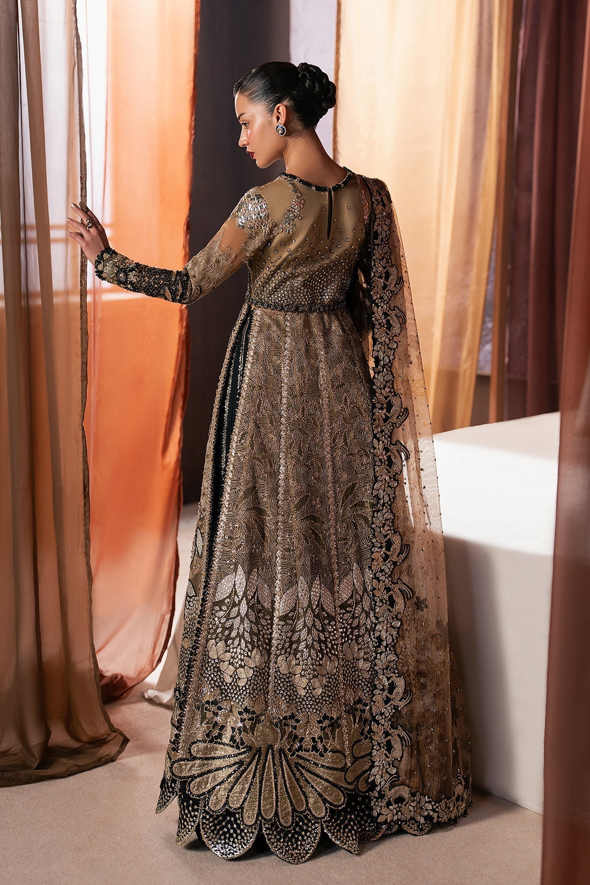 Afrozeh Rayyan Style — Mairaz Black Three-Piece Suit