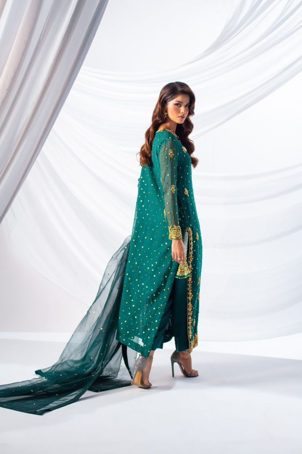 Sehrish Nadeem – Green Kamdani Style — Mairaz reproduction, product view 2 of 4