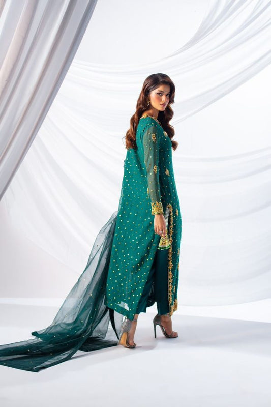 Sehrish Nadeem – Green Kamdani Style — Mairaz reproduction, product view 2 of 4