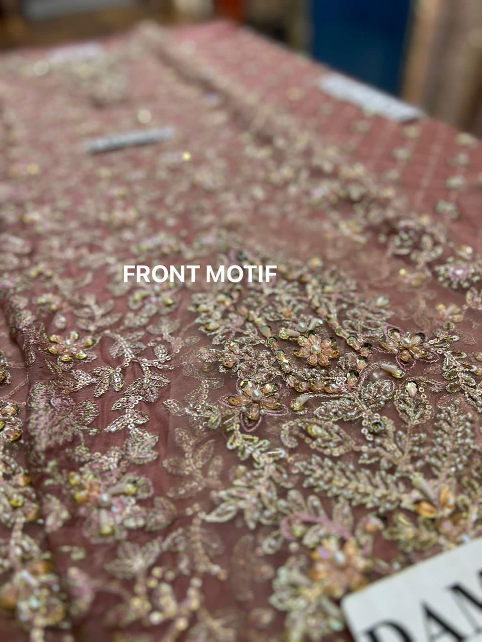 Faiza Saqlain Zeena style — Mairaz Salmon Sharara Set reference, view 11 of 14