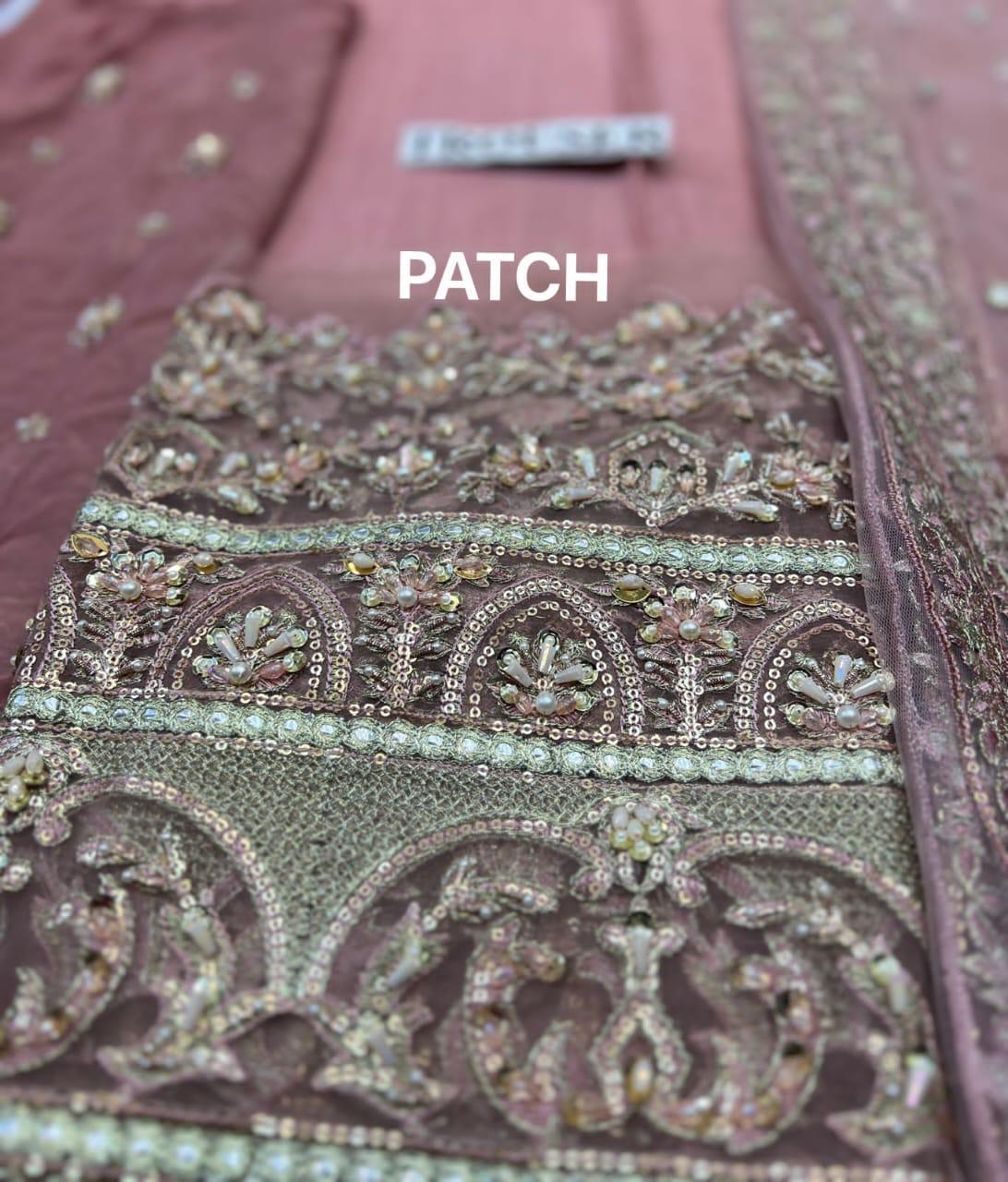 Faiza Saqlain Zeena style — Mairaz Salmon Sharara Set reference, view 8 of 14