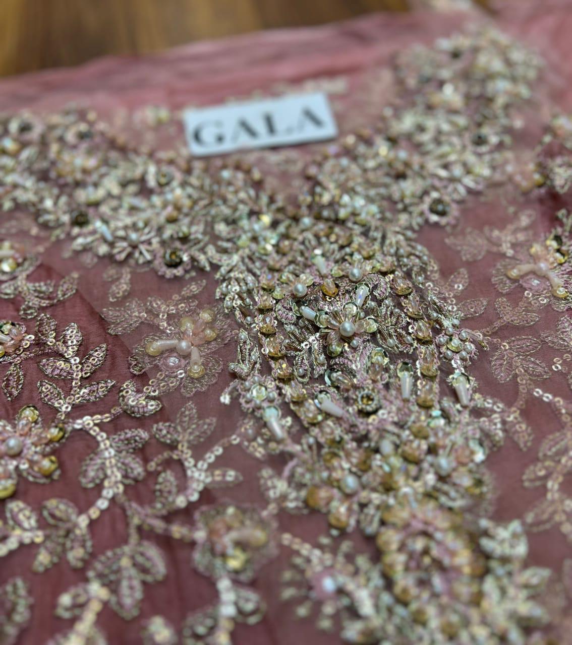 Faiza Saqlain Zeena style — Mairaz Salmon Sharara Set reference, view 3 of 14