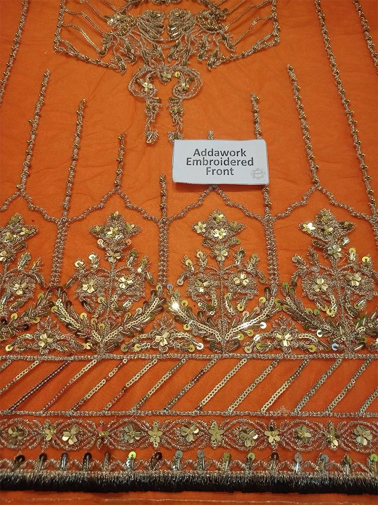 Ansab Jahangir Style — Mairaz Orange Lehenga