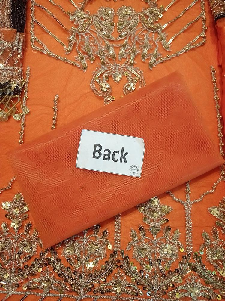 Ansab Jahangir Style — Mairaz Orange Lehenga