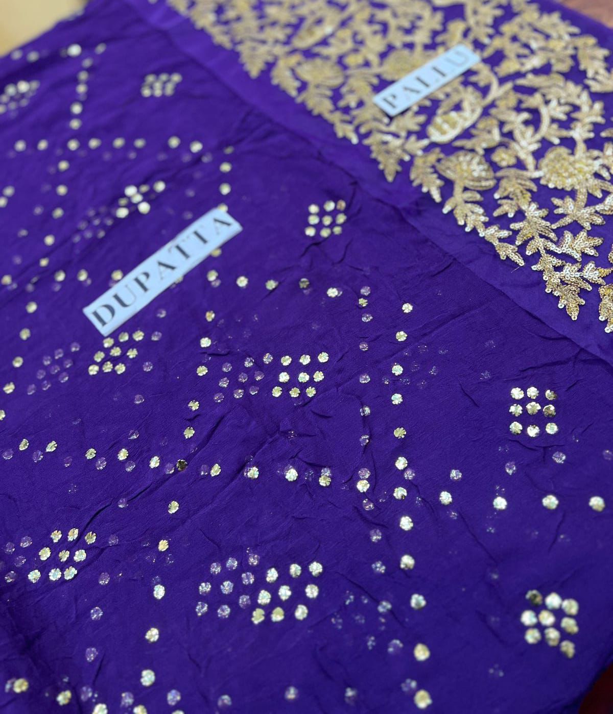 Haris Shakeel – Brides Purple Style, fabric and embroidery detail 6