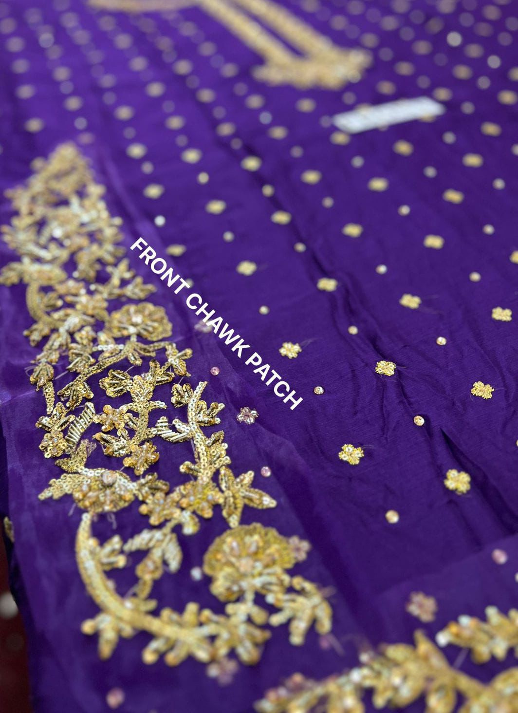 Haris Shakeel – Brides Purple Style, fabric and embroidery detail 5