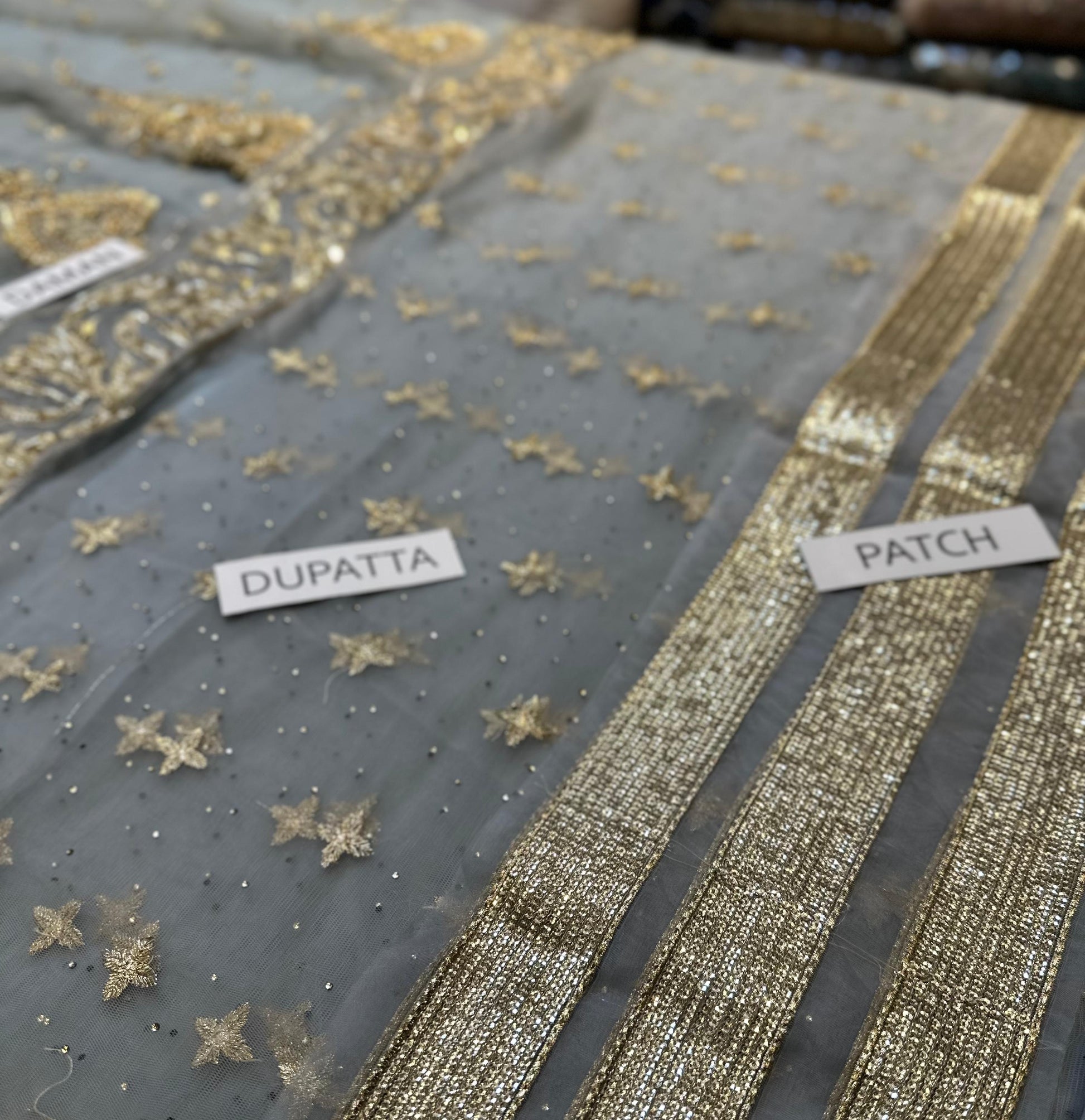 Faiza Saqlain Ahlah Style — Mairaz Embellished Net Pishwas & Sharara, product view 9 of 10