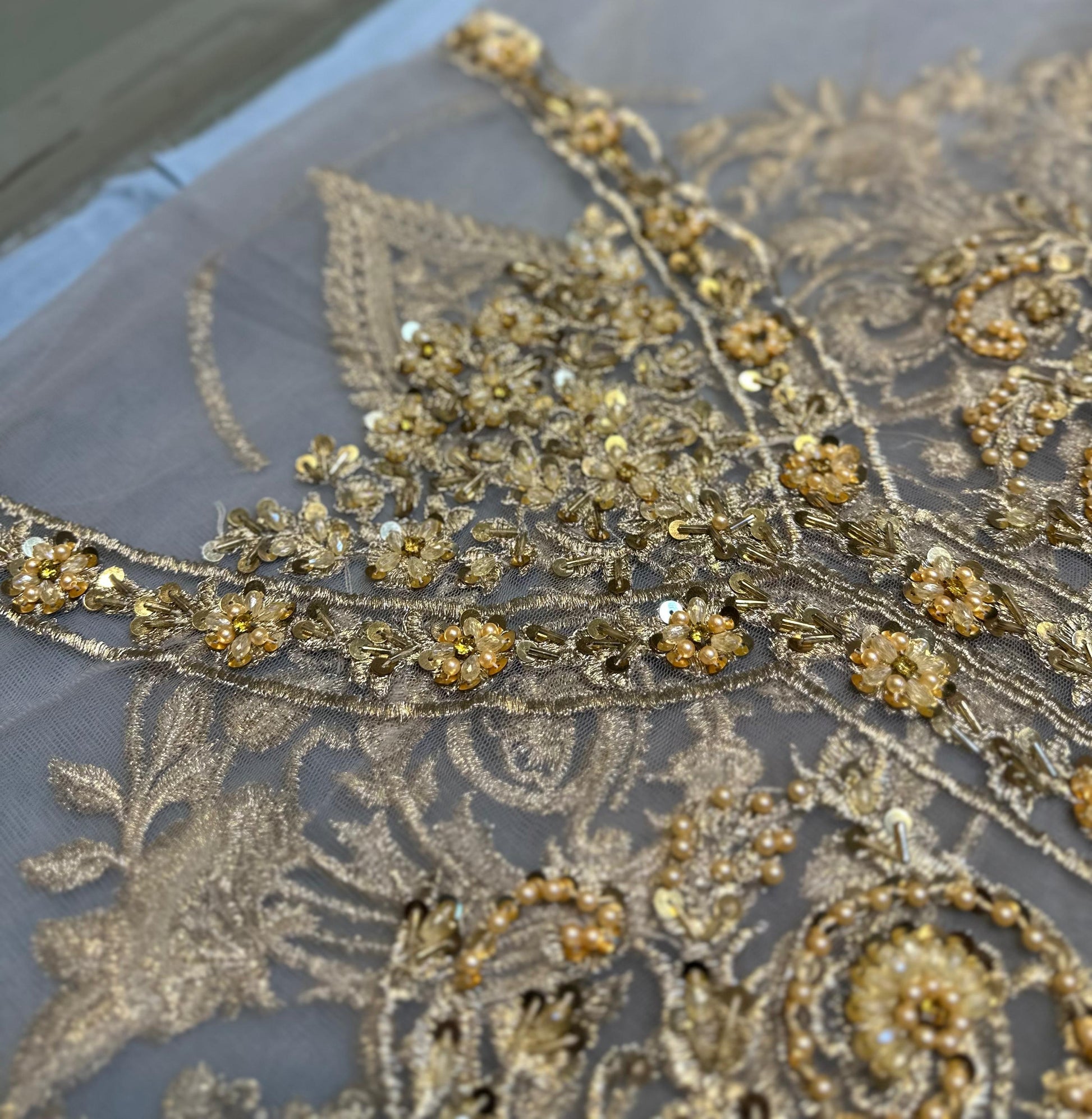 Faiza Saqlain Ahlah Style — Mairaz Embellished Net Pishwas & Sharara, product view 4 of 10