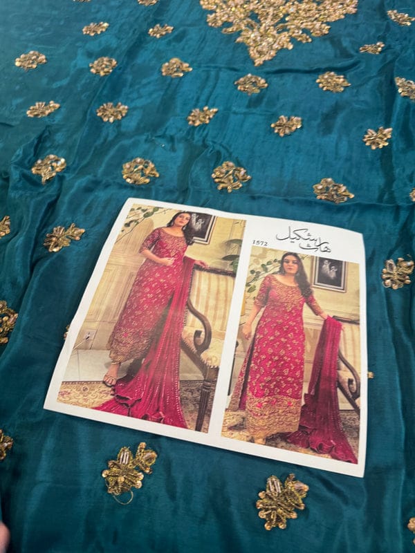 Haris Shakeel Brides Style — Mairaz Sea Green Formal Ensemble