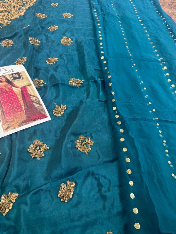 Haris Shakeel Brides Style — Mairaz Sea Green Formal Ensemble