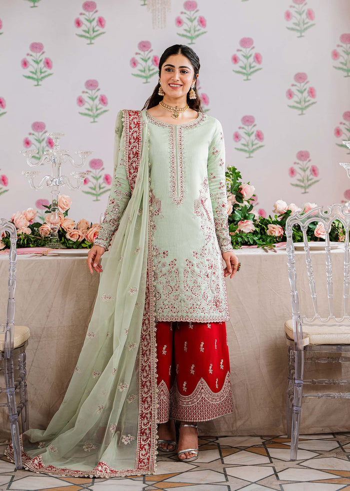 Akbar Aslam Zari U-1505 Style — Mairaz Three-Piece Suit