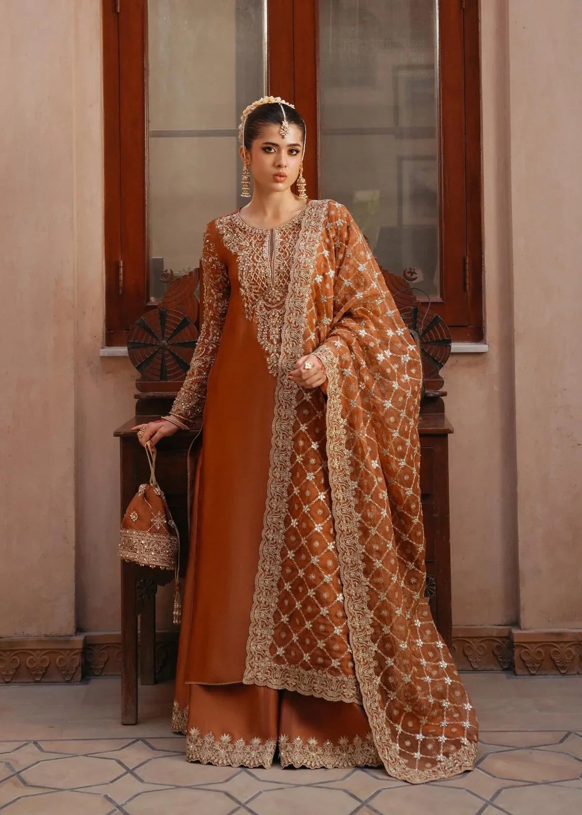 Zulekha Style — Mairaz Golden Mocha Three-Piece Suit