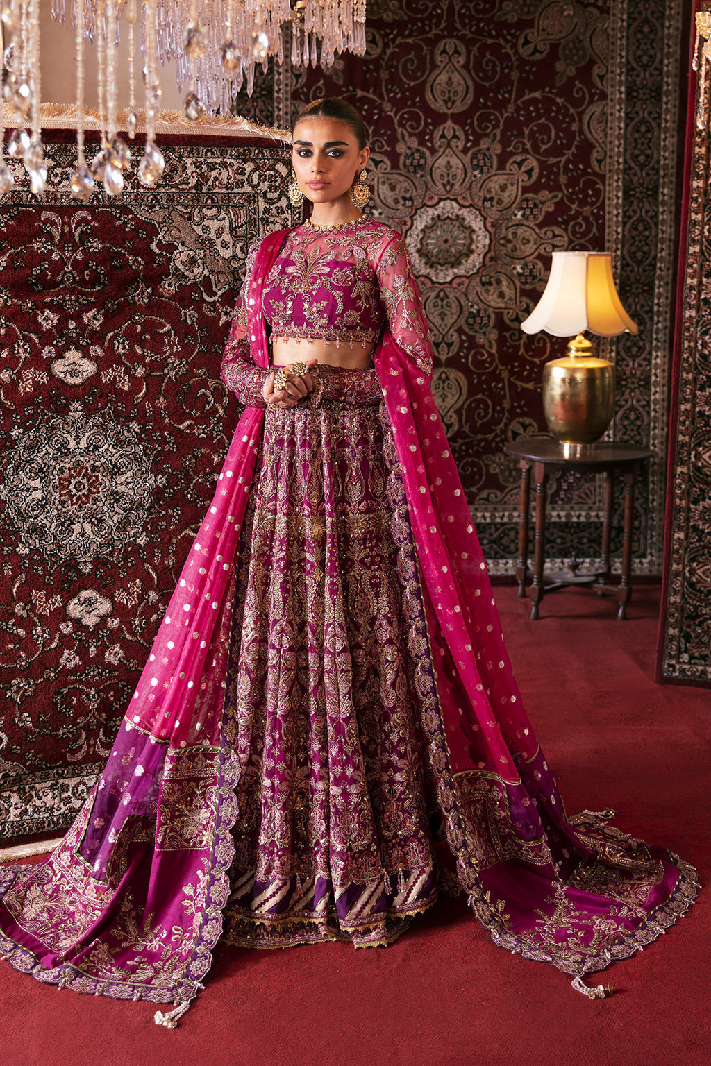 Afrozeh Abir Style — Mairaz Magenta Wedding Maxi