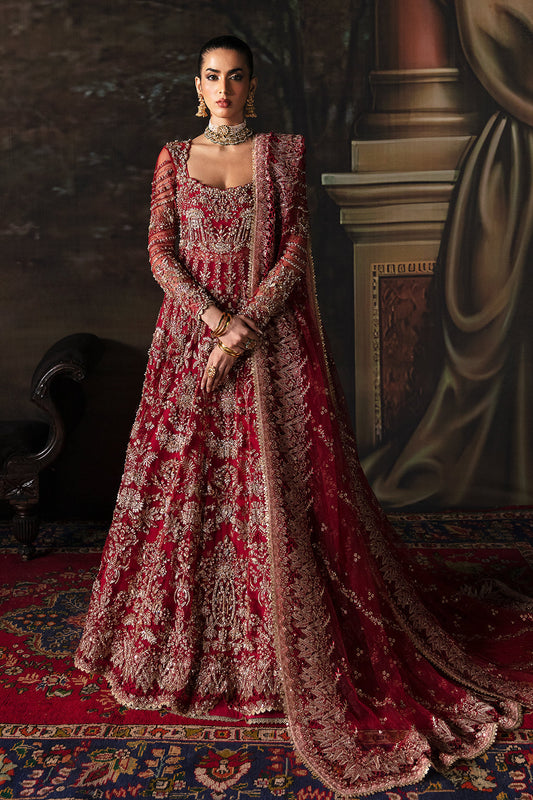 Afrozeh Adelaide Style — Mairaz Brick Red Wedding Maxi