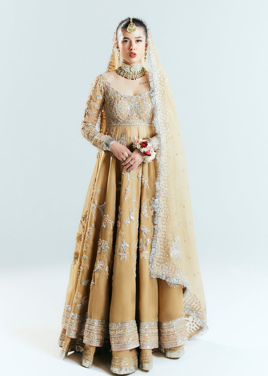Hussain Rehar Aether Style — Mairaz Gold Lehenga