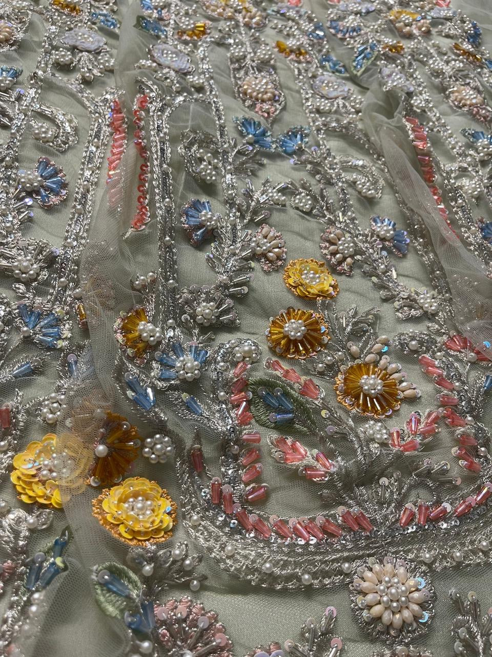 Ahmad Sultan Orchid style embroidery detail 3