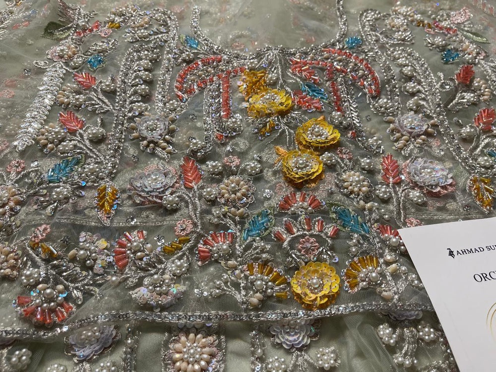 Ahmad Sultan Orchid style embroidery detail 5