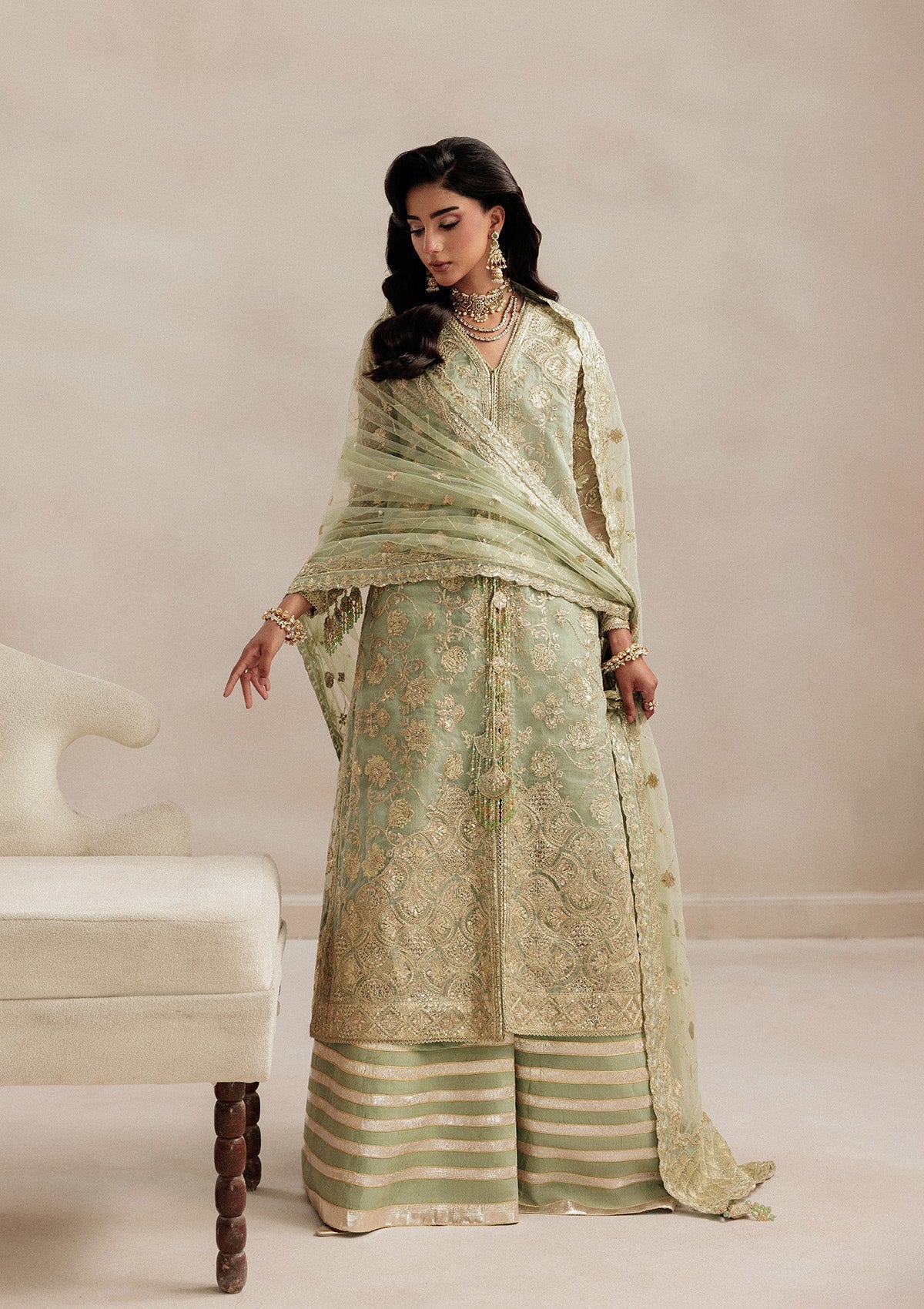 Aik Atelier Aikshaam Look 07 Style — Mairaz Three-Piece Suit