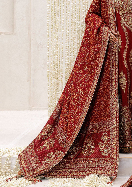Aik Atelier WDB25 reference — red embroidered medium-silk shawl, view 1 | Mairaz