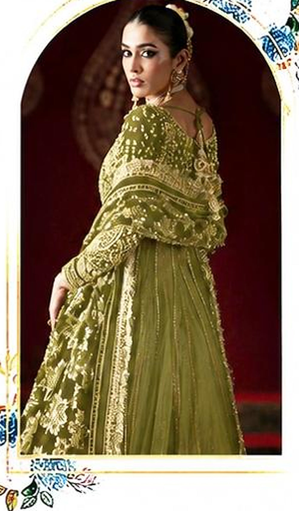Amal style olive green colour customised back and side view