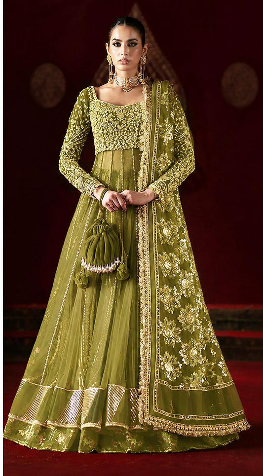 Amal style olive green colour customised front view