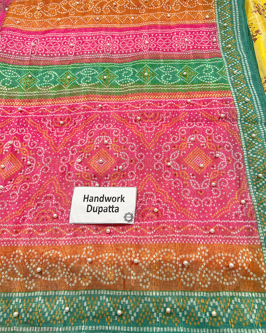 Ansab Jahangir Elif Style handwork dupatta detail