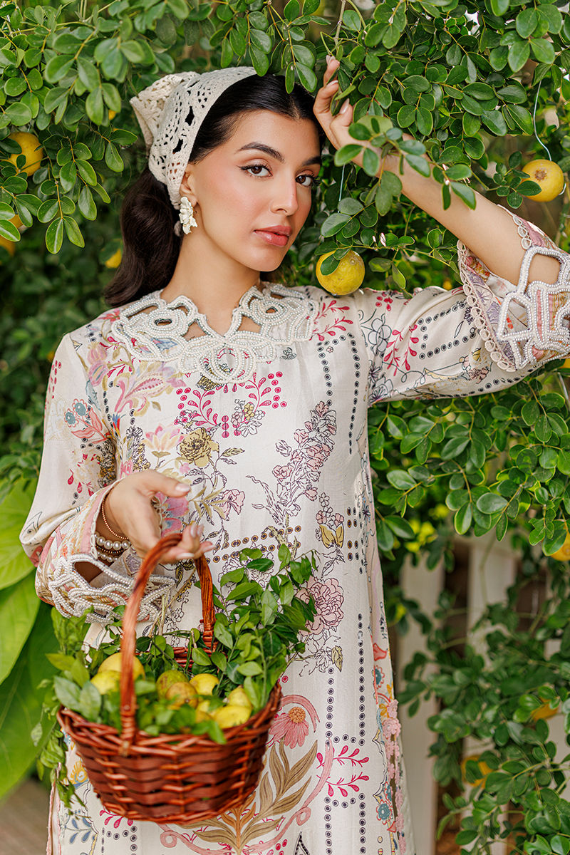 Ansab Jahangir Petaline style ivory and pink formal reference