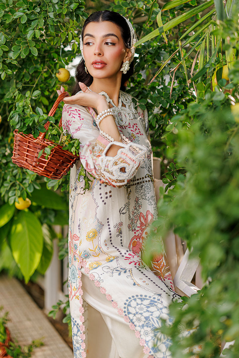 Ansab Jahangir Petaline style embellished shirt reference