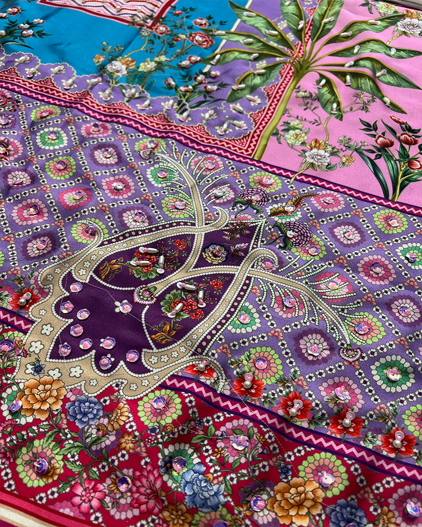 Ansab Jehangir Sunehri style design reference — front embellishment