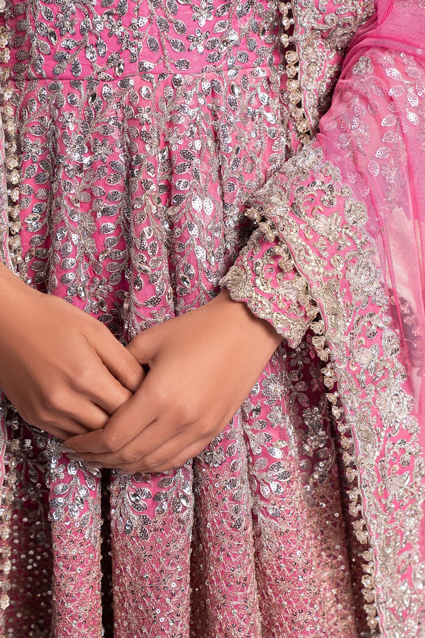 Fahad Hussayn Bagaai Style — Mairaz Pink Formal Ensemble