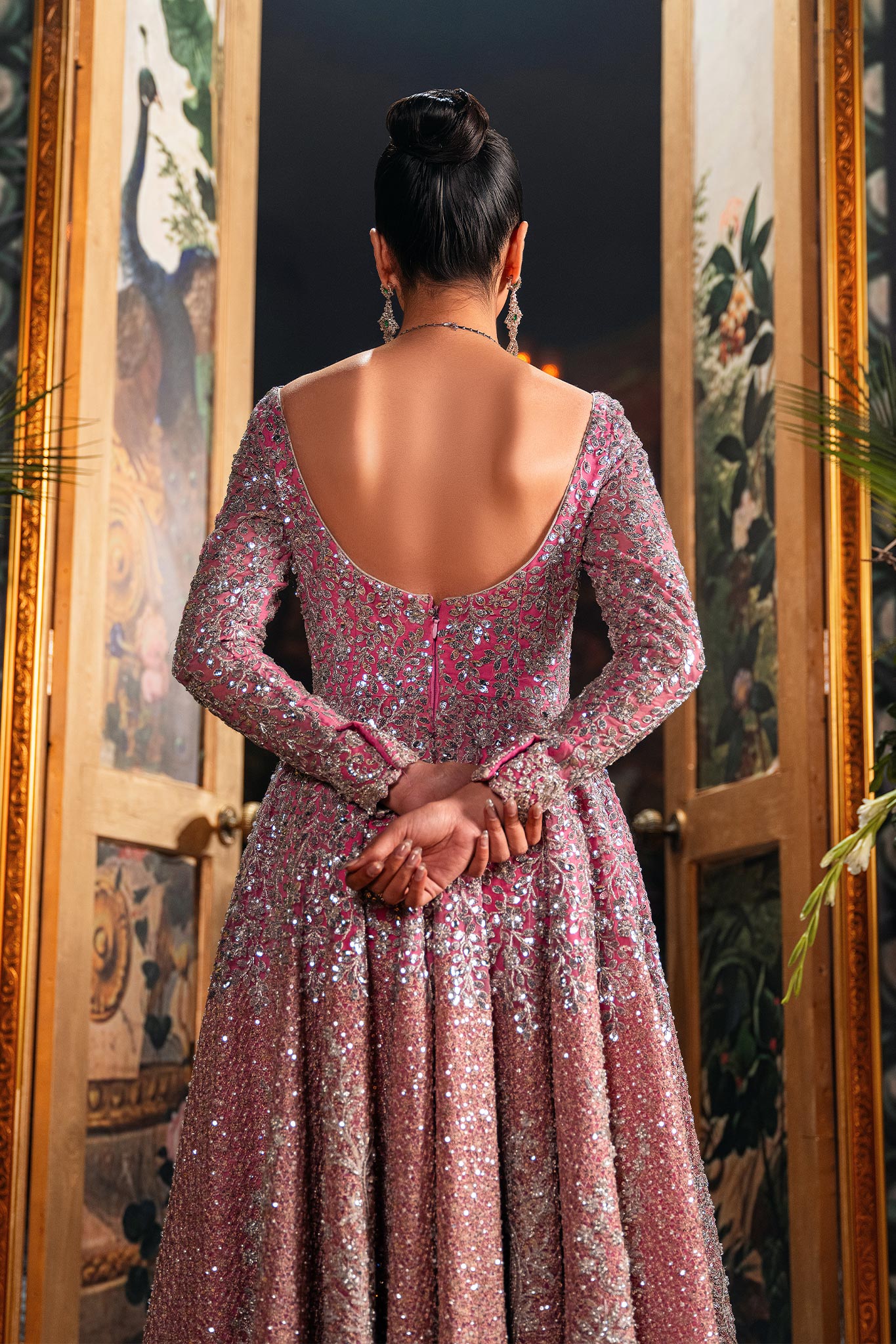 Fahad Hussayn Bagaai Style — Mairaz Pink Formal Ensemble
