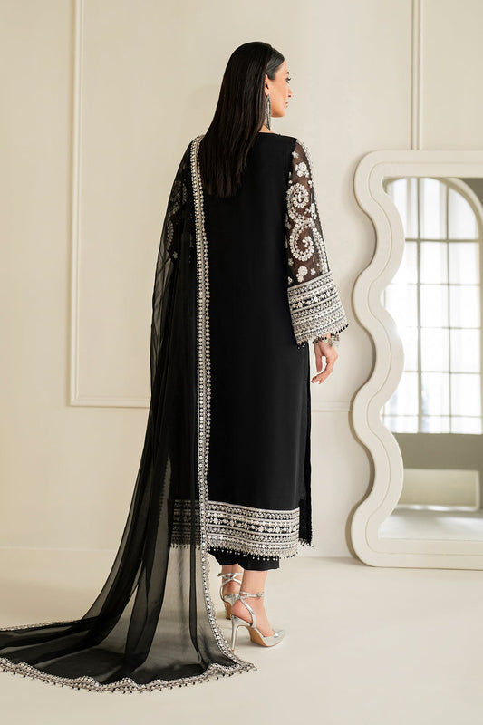 Baroque UF-4158 Style by Mairaz, black chiffon formal view 2