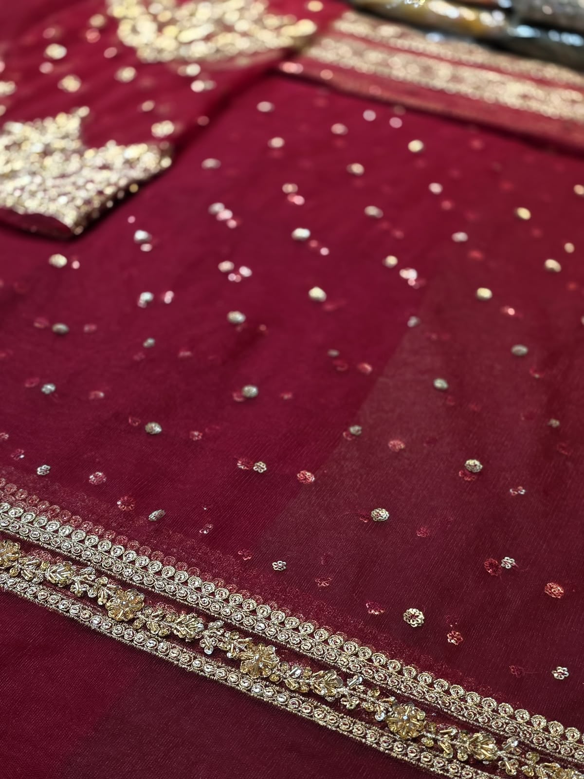 Bazif style real garment embellished fabric panel